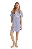 C&A Damen Bigshirt Nachthemd Relaxed Fit Baumwolle Motivprint Winnie Puuh Hellviolett L