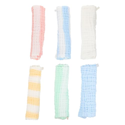 Toallas de algodón absorbentes para niño, pack de 6 piezas suaves Vaguelly