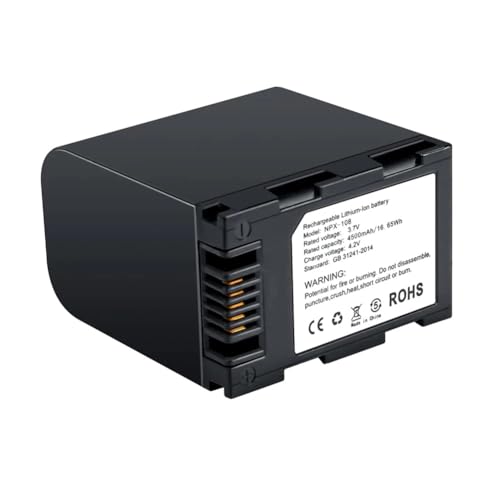 Vocdikficy Batería Recargable NPX-108 de 4500 MAh para Cámaras RX100 y RX200, Cargador Doble para Videocámaras, 1 Batería