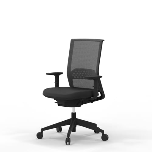 Spacio Actiu Stay Cabeça cadeira de computador e escritório Carbon Black | Gama Top (sem cabeça, braços 3D)