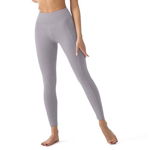 Image of YUDSUD High Waisted Leggings for Women with Pockets - Tummy Control Capris Yoga Pants for Workout Running Athletic Cycling