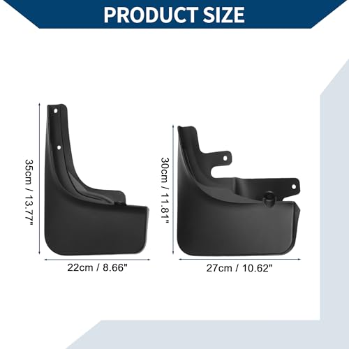 Image of Mud Flaps Splash Guards W /Mount Accessories for Rivian R1T 2020-2024 Front and Rear Mud Guards 1 Set