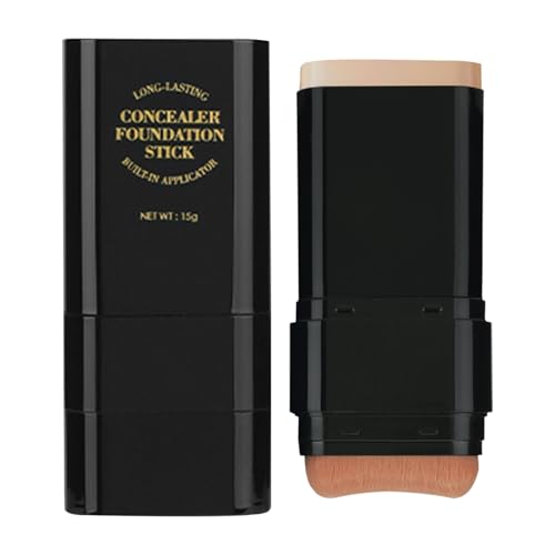 Foundation Stick Maquillaje | Lápiz corrector hidratante | Base de crema compacta para una cobertura total | 15 g | Para mujeres con piel seca o