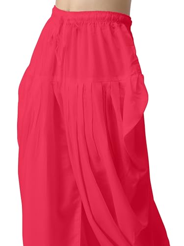 Image of Mehrang Loose Fit Rayon Dhoti Pant for Women Patiala Slawar Bottom Wear Harem Pants, Waist Free Size (26 Inch to 38 Inch)