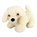 Produktbild BEMIRO Hund Kuscheltier weiß - Flauschiges Welpen Plüschtier in 6 Farben - 23 cm Größe - Realistisches Design mit Kunststoffaugen und Schlaufe zum Aufhängen - Perfekt zum Kuscheln und Spielen