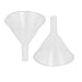 2 Pcs 60ml 2 5/9" Mouth Dia Laboratory Clear White Plastic Filter Funnel
