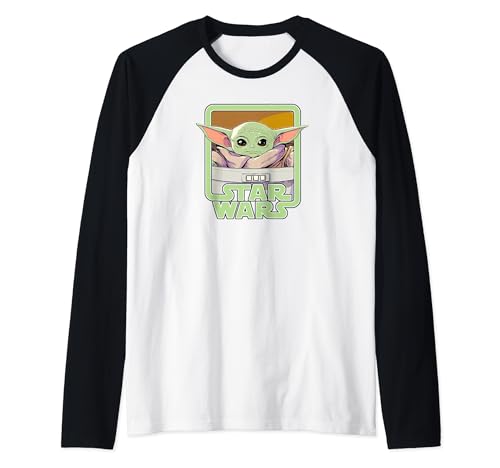 T-shirt raglan Star Wars Grogu vêtement The Mandalorian coton manches 3/4