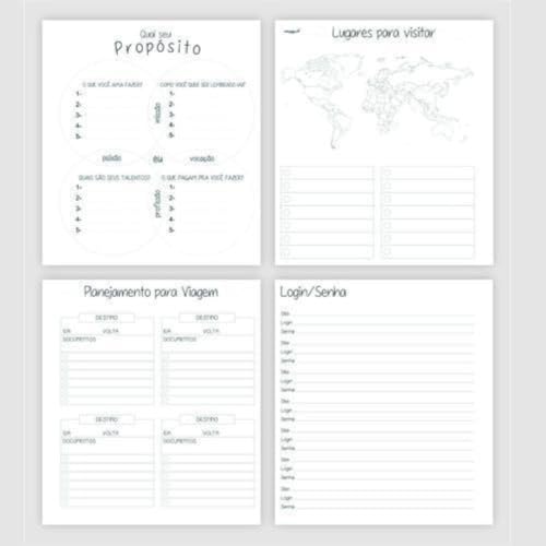 Planner Mensal Permanente Agenda Fases Da Lua