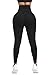 huiming Sauna Sweat Pants Shorts Slimming Compression Workout Thermo Waist Trainer for Women Leggings Body Shaper Weight Loss (L/XL) Black