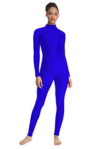 Image of Adult High Neck Long Sleeve Dance Unitard for Women Bodysuits