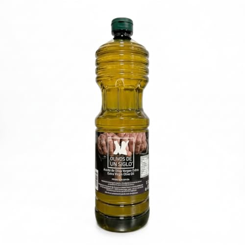 Olivos de un Siglo Aceite de Oliva Virgen Extra 1L Picual Jaén | Botella PET 1L, práctica para el día a día. Cosecha temprana y extracción en frío. AOVE de Jaén