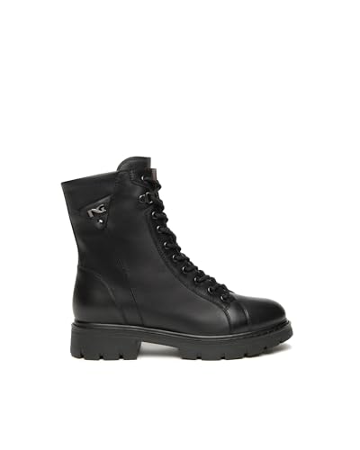 Tipo di Tacco: Tacco a Blocco Nero Giardini I514767D Anfibi Donna in Pelle - Nero 38 EU