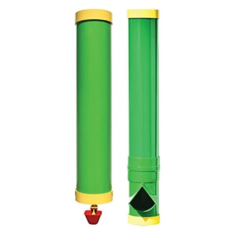 Rugged Ranch High End Hen Elevated 2 Gallon Poultry Waterer and 10 Pound Feeder Cover