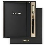 Arteza Journal Gift Set, 6 x 8 Inches, 96-Sheet Notebook with Double-Sided Lined Paper and 1 Black...