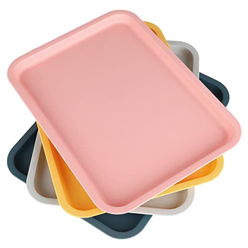 Marithleo Plateaux de Service, rectangulaires de Restauration Rapide, Plateaux de Service, Plateaux de Boisson, Plateau en Plastique pour Cuisine, Pique-Nique, Restaurant, café, fête