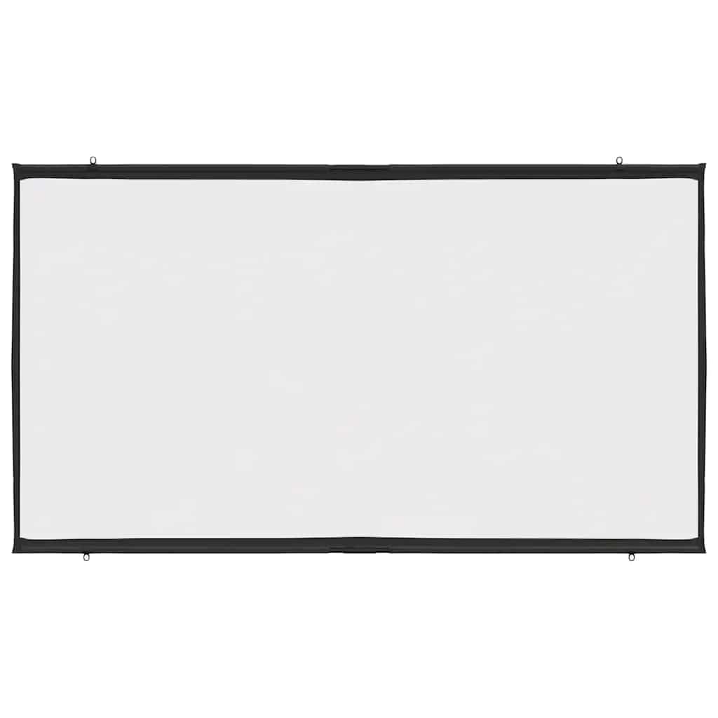 Écran de projection 100" 16:9 pour home cinéma et bureau, toile de projection murale avec tubes en fer robustes, tissu en polyester blanc mat