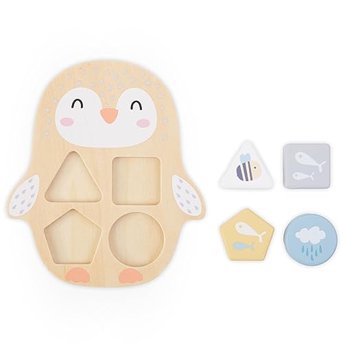 mamabrum Holzspielzeug-Set - Motorikschleife, Sortierbrett & Stapelspiel für Baby & Kleinkind ab 10 Monate - Montessori-Lernspielzeug zur Förderung der Motorik (6-teilig)
