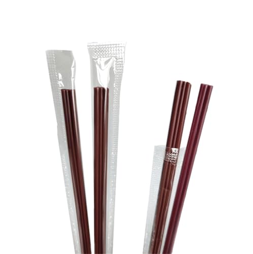 100 pitillos plásticos flexibles desechables marrones 17.78 cm miniatura 5