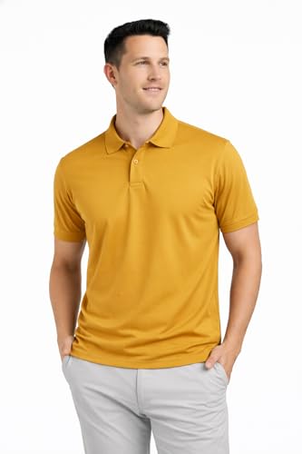 Image of Men's Plain Polo Neck T-Shirt | Comfortable | Stylish Casual & Smart Wear | Half Sleeve | Regular Fit