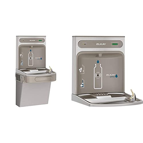 Elkay Lzs8Wslk Ezh2O Bottle Filling Station With Single Ada Cooler, Filtered, 8 Gph, Light Gray, Commercial & Lzwsrk Bottle Filling Station, Stainless Steel #TOP8