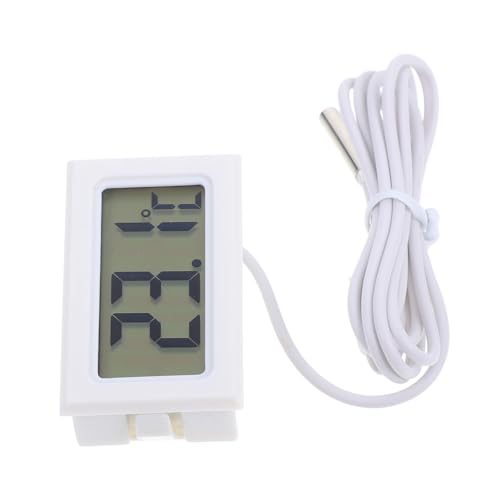 Alipis Digital Thermometer Digital Refrigerator Thermometer Probe Thermometer Digital Fridge Thermometer Plastic White