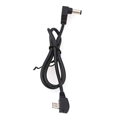 HangTon Nucleus Nano Motor Power Cable 90-Degree Right Angle DC Barrel to Micro USB 12V 50cm for Tilta
