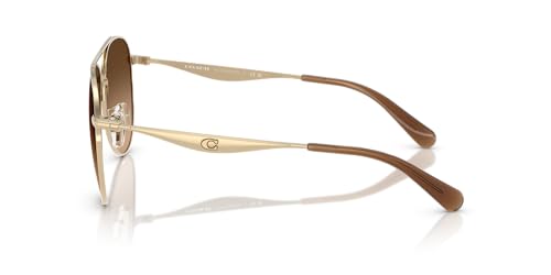 COACH Women's Hc7169 Metal C Hardware Aviator Sunglasses3