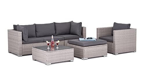 Salon de jardin Ibiza en polyrotin 4 places
