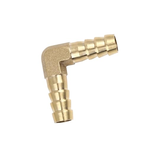 A ABSOPRO Raccordo a Compressione in Ottone per Tubo Acqua Gas Olio Maschio Gomito 90 Gradi 10mm