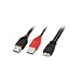 Produktbild LINDY 3 x USB 3.0 Port, Dual Power) Typ A auf Micro-B, schwarz, 1 m