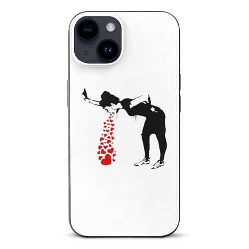 �o���N�V�[ Banksy �n�[�g ���� iPhone14Pro�p �P�[�X�y�S�@��Ή��z�A�C�t�H��14�v���p �P�[�X TPU �S�ʕی� �X�}�z�P�[�X ���^ �ϏՌ� �����h�~ �C�菝�h�~ �y�� �l�C Case
