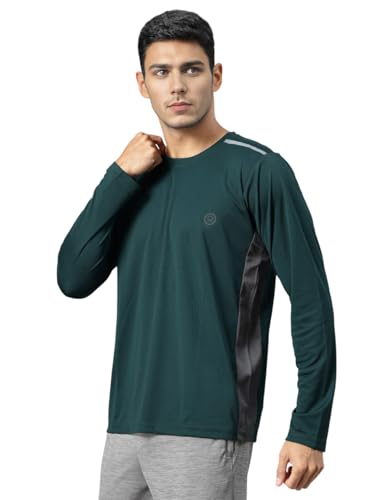 Image of CHKOKKO Gym T Shirts for Men Workout Solid Quick Dry Sports Men T-Shirts Breathable Lightweight Full Sleeve Regular Fit Round Neck Running Stylish Tshirt for man