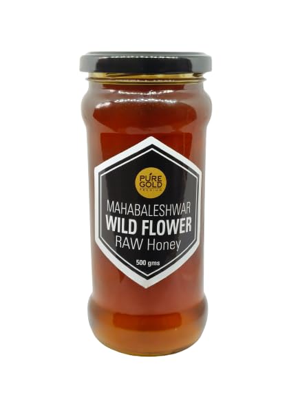 Pureberrys Unfiltered, Raw Honey, Nature Fresh Pure Honey with Multiple Health Benefits, Rich in Flavour, and Taste, An Organic Flavourful Bliss Net 200g (Wildflower Honey)