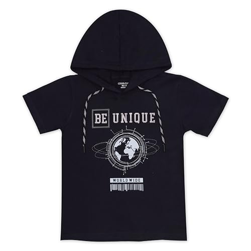 Image of CAVIO Boys Printed Casual Jacket With Hooded T-Shirt