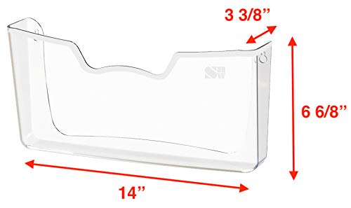 Simple Houseware DO-007-2 3 Pack Clear Single Pocket Wall Mount File Holder thumb #4