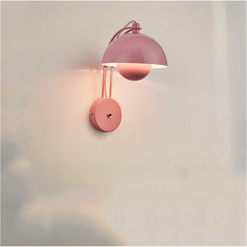 Aplique de Pared LED con atenuación Tricolor, lámpara de Noche, lámpara de Fondo para Escalera de Sala de Estar, lámparas Decorativas (Color: Rosa)