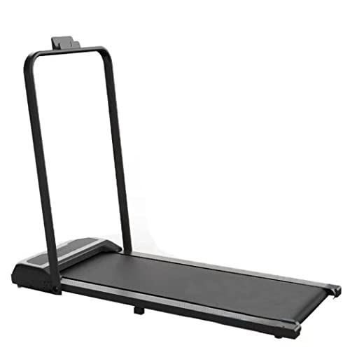 Image of 2 in 1 Folding Treadmill, Foldable Walking Jogging Machine with Wheels,2.25HP Installation-Free Electric Treadmill, with Remote Control and LED Display