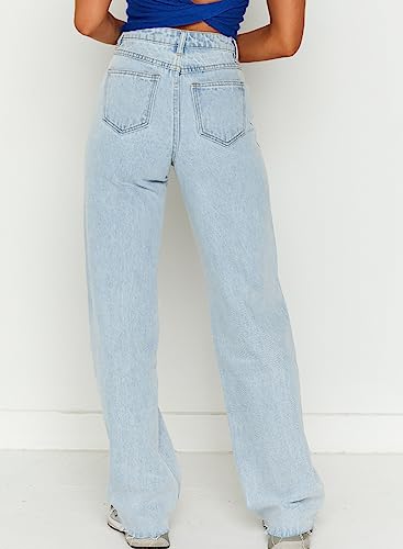 Astylish Womens Baggy Jeans Wide Leg Straight Trousers Crossover Waisted Stretchy Boyfriend Y2K Streetwear Pants Cargo Jeans - Image 5