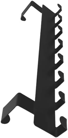 Orret Home Metal Mat Siyah Kapı Arkası Askılık – 8 Kancalı Amerikan Tipi Organizer Askı, Banyo ve Oda Kapıları İçin Pratik Askılık, Delmeden Montajlı Kapı Arkası Askı (Siyah) - Görsel 7