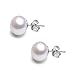Produktbild DanLingJewelry 1 Paar Ohrstecker aus Sterlingsilber, mit Perlen, für Weihnachten, Valentinstag, Muttertag, Hochzeit, Geschenk 4,5 mm