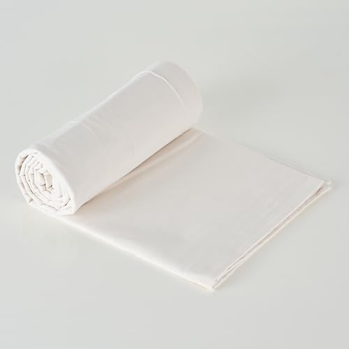 Image of 100% Pure Cotton 3 Layer Dohar, Single Bed Blanket Comforter, (60''X90'' / 152X230 CM), Uni Plain, Skin Friendly Dohar, Color - Half White