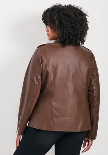 Women's Plus Size Jane Faux Leather Jacket2