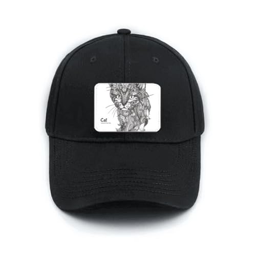 Casquette de baseball noire réglable avec motif peinture humaine pour bébé