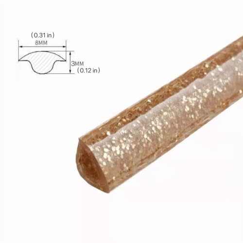 Image of Adhesive Caulk Tape(0.31inx16.4ft),Peel and Stick Trim,Flexible Trim,Adhesive Trim,Self-Adhesive Molding Trim for Wall Edge Corner,Cabinet Edge,Ceilings Edge,Countertops & More (Shiny Gloden)