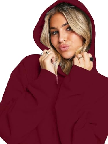 Image of LEOTUDE Women's Oversized Loopknit Drop Shoulder Hooded Neck Sweatshirt || Women Winter wear