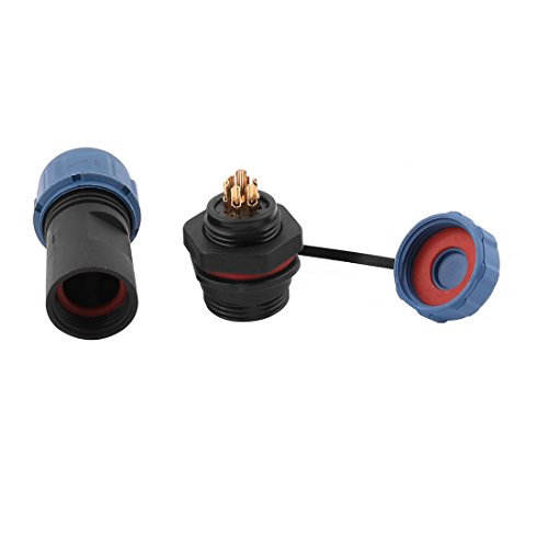 Conector aviación Aexit 7 polos SP1311/P azul y negro miniatura 1