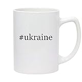 Molandra Products #ukraine - 14oz Hashtag White Ceramic Statesman Coffee Mug