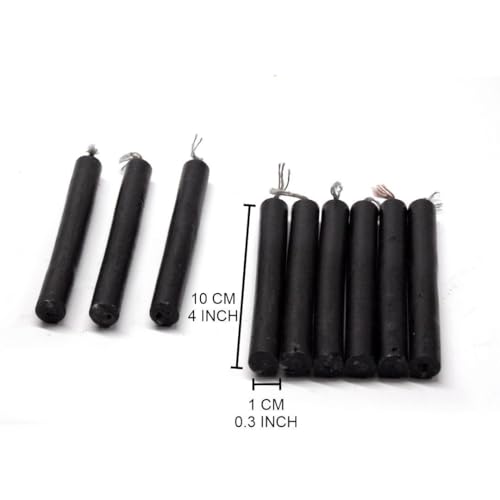 Vrinda® Set of 20-4" Mini Chime Ritual Spell Unscented Taper Candles – Ideal for Chime/Altar/Spell Work (Black)