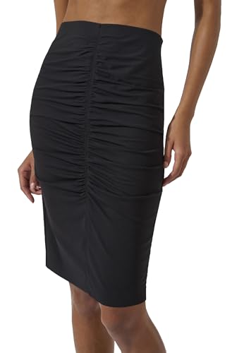 Wolford Pure Skirt for Women Knee Length Slim Fit Draped Look Modal Blend Lightweight Soft Stretch Fabric Raw Cut Edges3