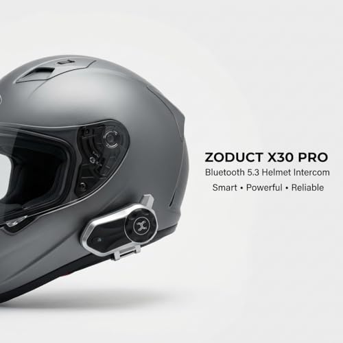 Image of X30 PRO Motorcycle Helmet Intercom | Bluetooth 5.3 Helmet Headset | Up to 50 Riders Group Intercom | Noise Cancellation, Hi-Fi Sound, IP67 Waterproof, Type-C Fast Charging